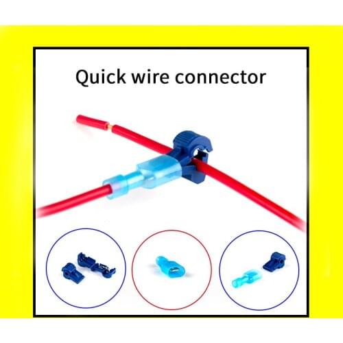 50Pcs/25set T Type Quick Splice Wire Connector Terminals electrical connector wire butt connector Crimping wire connector