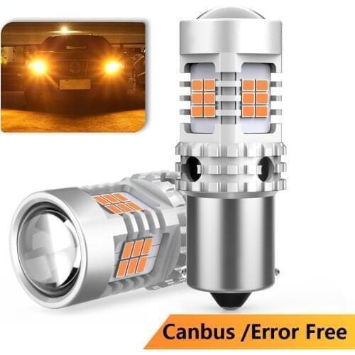 2x S25 1156 BA15S P21W LED Canbus No Hyper Flash BAU15S PY21W T20 W21W LED Bulbs For BMW Audi Mercedes VW Car Turn Signal Light