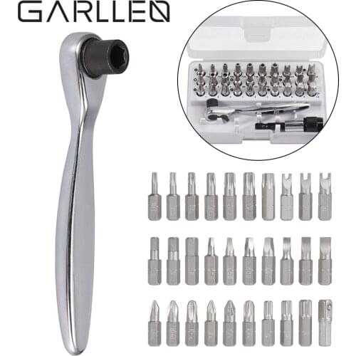 GARLLEN 32 in 1 Screwdriver Set Precision Kit Hex Square Torx Spanner Spline Flathead Screwdriver Wrench Tools