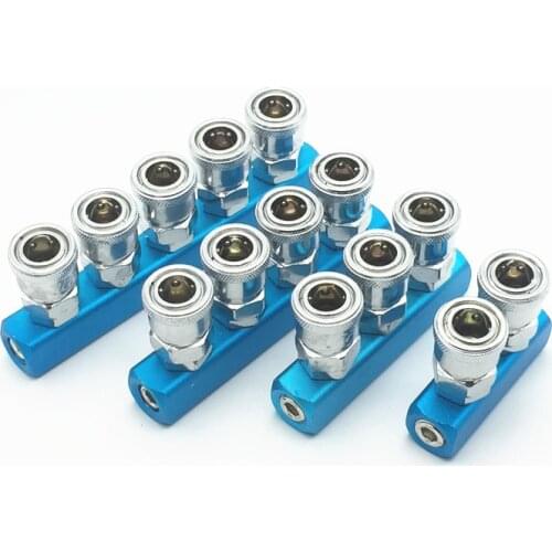 SML Pneumatic fittings 1/4" C type gas distributor Quick connector High pressure coupling Air pump air compressor joint
