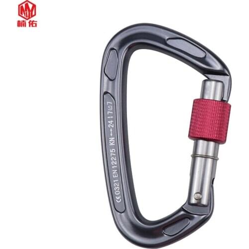 Portable Carabiner Main Lock Descender Descending Device Rock Climbing Carabiner Aviation Aluminum Safety Hook