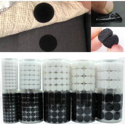 Velcros Self Adhesive Fastener Tape Dots 10/15/20/25/30mm Strong Glue Velcros Sticker Disc White Black Round Coin Hook Loop Tape