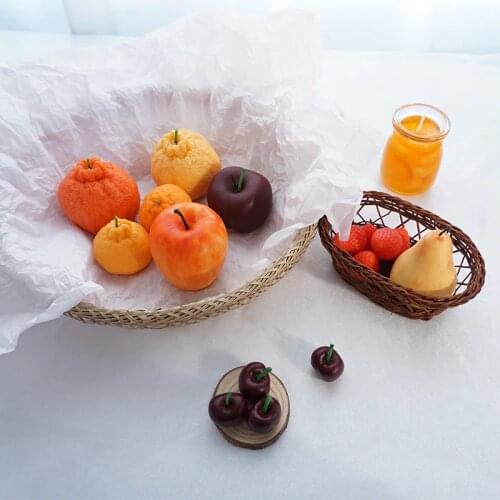 Creative Fruit Collection Silicone Handmade Candle Mold DIY Soap Mould 3D Strawberry Orange Fondant Resin Making Mold