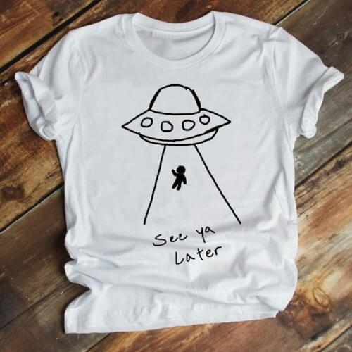 Women Clothing Cartoon Alien Funny 90s Cute Funny Style Fashion Summer Clothes Print Top Graphic Tshirt Female Tee T-shirt