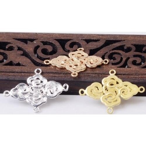 10 Pieces 30*21 mm Metal Copper Auspicious Clouds Connector Diy Jewelry Making Accessories