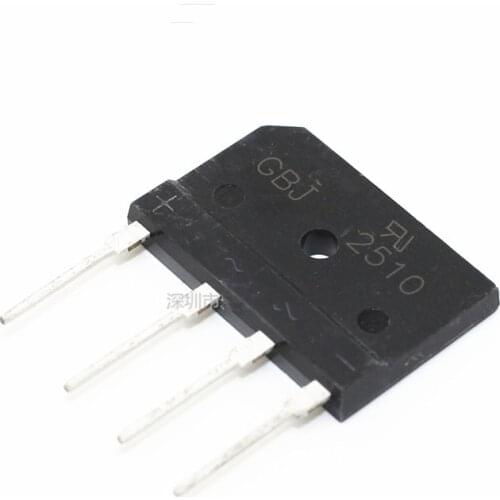 10pcs/lot GBJ2510 1000V 25A Diode Bridge Rectifier Single Phase Bridge Rectifier