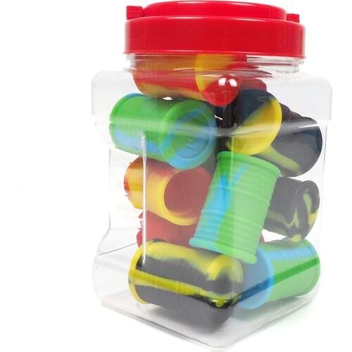 12 psc silicone oil barrel container jars wax vaporizer oil rubber drum shape container tool