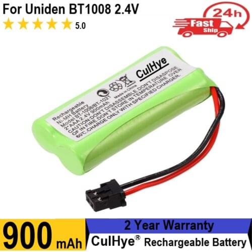 2.4V 2 AAA 900mAh Ni-MH Cordless Home Phone Battery for Uniden BT1008 BT1021 WITH43-269 WX12077 Sanyo CAS-D6325 Lenmar CBBT1008