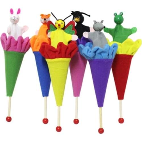 6pcs Animals Puppets Hide & Seek Baby Kids Pop Up Cone Toy Educational Toy