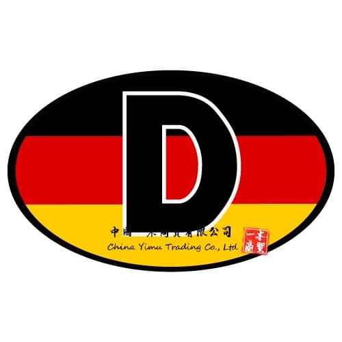 American Vinyl Euro Oval D Deutschland Sticker Suitable for German Flag Germany Berlin car Decal