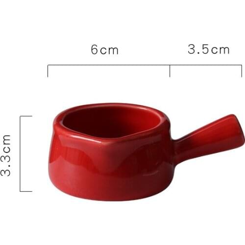 Egg beater bowl ceramic egg beater beak cup with drain spout handle for baking