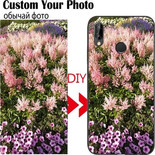 DIY Custom Black Soft Phone Case for Honor 30 20 Pro 8X 9X X10 10 20 Lite 10i Nova 5T Y6 7 9 Prime 2019 TPU Cover