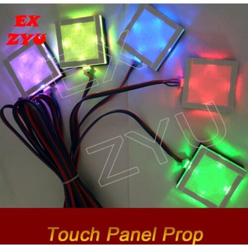 EXZYU colorful touch blocks prop real escape room game adjust the blocks to correct colors touch panel prop