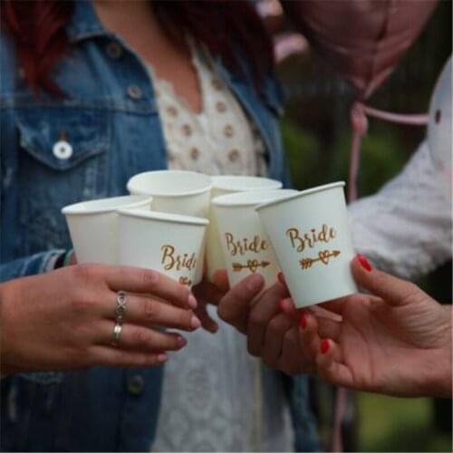 Team Bride 10pcs Wedding Decoration Interesting Water Glasses Team Bridal Decorations Party Decoration Supplies Bridal Shower