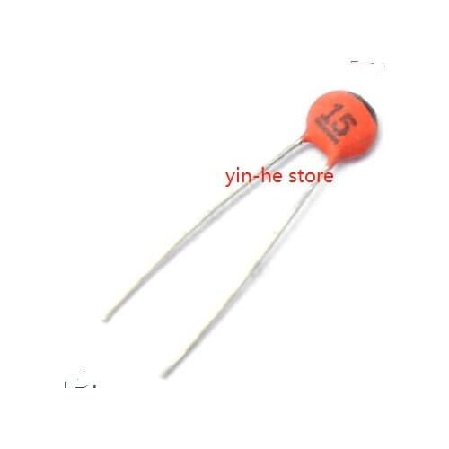 Disk porcelain ceramics capacitor 15 15 p pf 50 v dielectric capacitor 100PCS