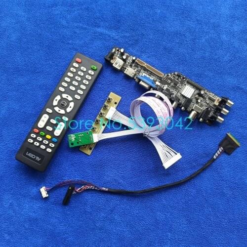 DVB 3663 LVDS 40-Pin universal display drive controller board kit USB VGA AV signal digital 1366*768 For LP133WH1/LP140WH1