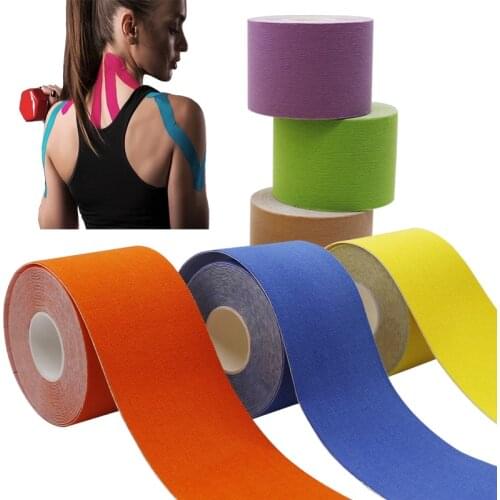 Kinesiology Tape Athletic Recovery Elastic Tape Kneepad Muscle Pain Relief Knee Pads Support for Gym Fitness Bandage