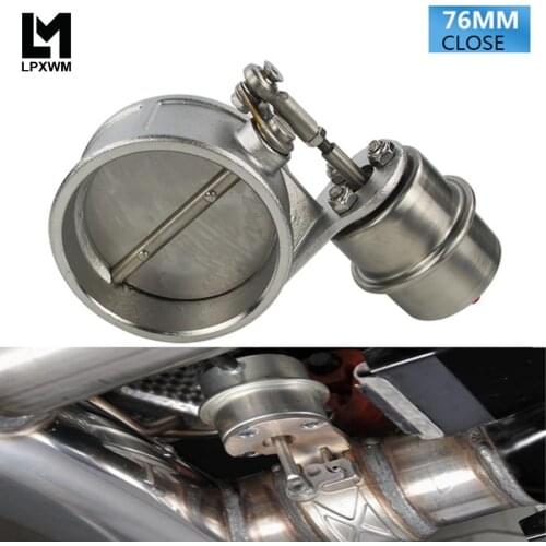 Exhaust Control Valve With Vacuum Actuator Cutout 3\" 76mm Pipe Closed With Rod ECV04+ROD