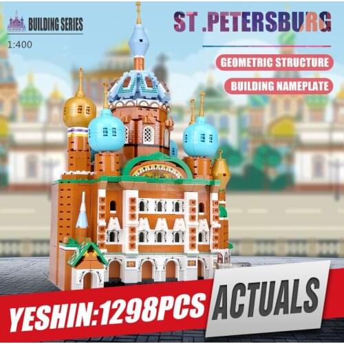 Yeshin Architecture Building Blocks Bricks The ST.Petersburg Castle Model Assembly Bricks Kids Christmas Gifts Toys Kit