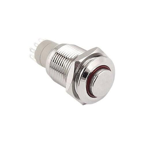 Angel Eye RED Led Light 16mm 12V stainless Steel Switch Self Lock Push Button Ne