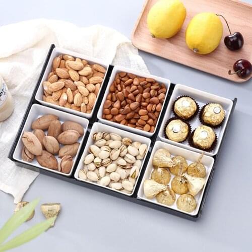 Multifunction Japan Style Fruit Platter Serving Tray Creative Plates Storage Box For Snacks Nuts Desserts #404