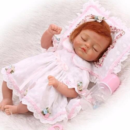 Bebe Reborn Doll 18 Inches hand drawing soft silicone reborn baby doll Lifelike newborn Doll Gift Toy for girls