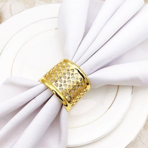 4pcs/lot New hollow love napkin ring alloy napkin buckle holiday party napkin ring desktop decoration supplies