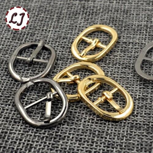 New arrived high quality 20pcs/lot gold black small oval metal shoes bags Belt Buckles DIY Accessory Sewing XK091