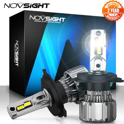 NOVSIGHT Car Headlight H4 H7 Bulbs H11 H8 H9 H1 H3 9005 9006 H13 Car Lamp 70W 15000LM 6500K Mini Size Plug and Play Headlamp