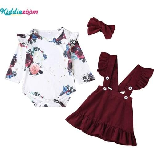 Autumn long sleeves Baby girl bodysuits kids dress roupa infantil menina toddler girl clothes children sets