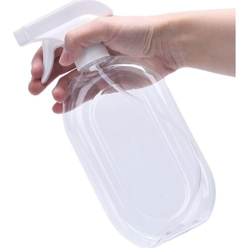 Portable Travel Bathroom 500ml Empty Pump Soap Dispenser Transparent Spray Bottle Plastic Hand Pressure Spray Kettle Sprayer