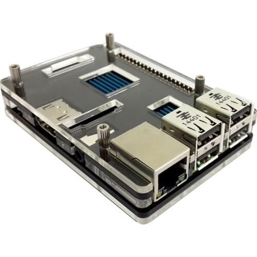 Elisona 5-Layer Clear Acrylic Protective Box Case Cover Skin Shell for Raspberry Pi 2 3 Model B PRI Raspberri pi2 pi3 Accessory