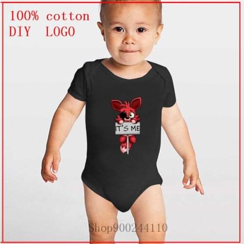 FNAF Plush Foxy Bodysuit Baby Newborn Baby girl and boy Rompers Summer One-Pieces Jumpsuit Short Sleeve Infant Baby Clothes