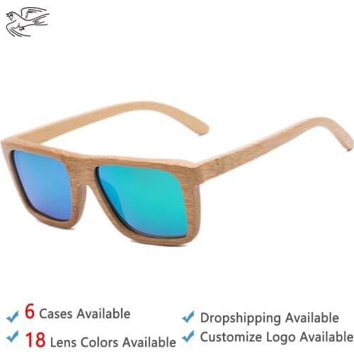 Sport Wood Sunglasses Men with Wooden Case Box Brand Designer Sunglasses Mens Green Mirrored Lens Polarized Sunglass GB003