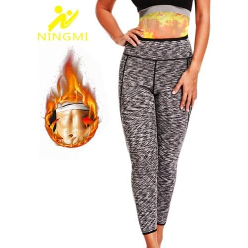 NINGMI Sport Legging Slimming Pant Neoprene Sauna Body Shaper Control Panties Waist Trainer for Women Fitness Thigt Long Tourser