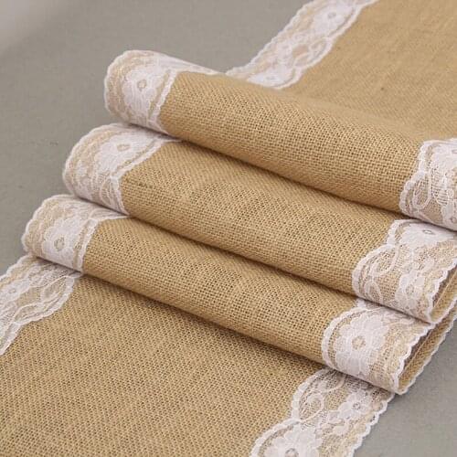 Vintage natural jute linen linen table runner Christmas wedding champagne table runner restaurant restaurant table gadgets