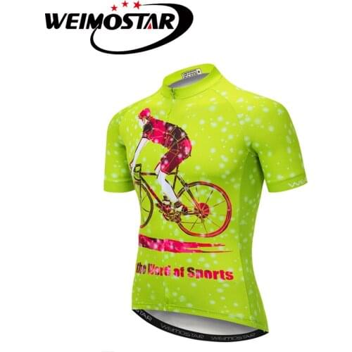Weimostar GreenOutdoor Bicycle Jersey Sport Jersey Pro Cycling Jersey Mtb Bicycle Clothing Bike Wear Clothes Short Maillot Roupa