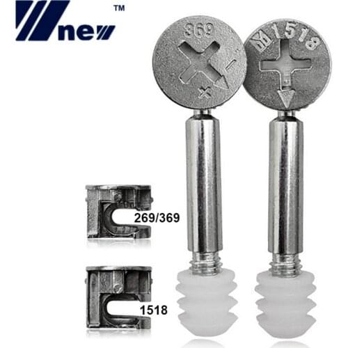 20pcs/lot 3 in 1 Eccentric Wheel Nut Connector Fasteners Furniture Connection Fixer Screw with Dowel and Pre-inserted Nut