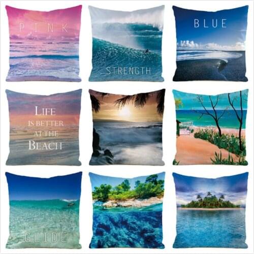 45cm*45cm The undersea world in motion imitated silk fabric throw pillow covers couch cushion cover home decorative pillows