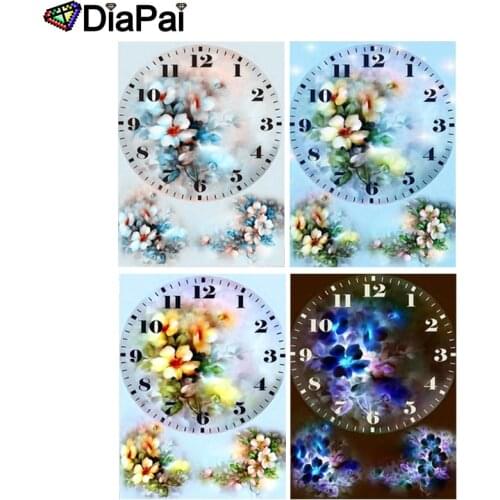 DIAPAI 100% Full Square/Round Drill 5D DIY Diamond Painting "Flower clock" 3D Embroidery Cross Stitch Home Decor
