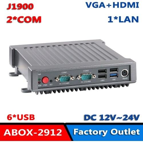 Celeron J1900 Quad Core 1U Rackmount Embedded Fanless PC Computer 2Gigabit Wifi HDMI LAN 4GB