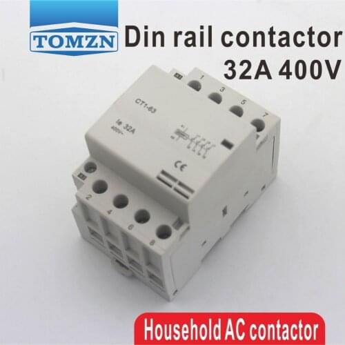 CT1 4P 32A 2NC 2NO 220V 400V~ 50/60HZ Din rail Household ac Modular contactor