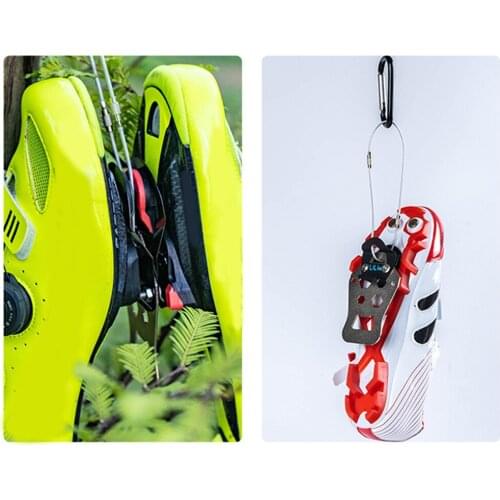 Multifunctional Shoe Lock Wall Hanging Display Hook Outdoor Camping Indoor Cycling Shoe Drying Hooks Bicycle Accessories