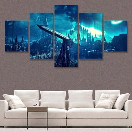 Dark Souls 3 Berserk Canvas Painting 5 Pieces Poster Vintage Modern Paintings Pictures on The Wall