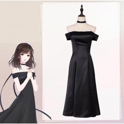 Game Love and Producer Cosplay Costume Women Cosplay Kawaii Sexy Black Dress Halloween For Women Costumes Party Customized