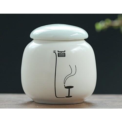 Ceramic Cans Mini Bag Green Red Gift Box Sealed Wholesale Tank Powder-Small Ceramic