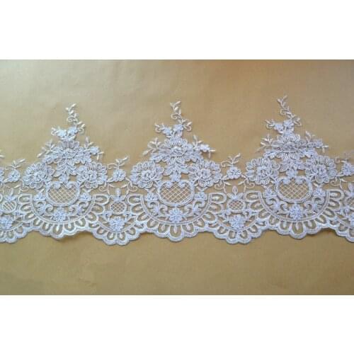 Lace trim scallop lace boarder Ivory Bridal Dresses Lace Boarder Trim DIY Veil Trim 10 Yards