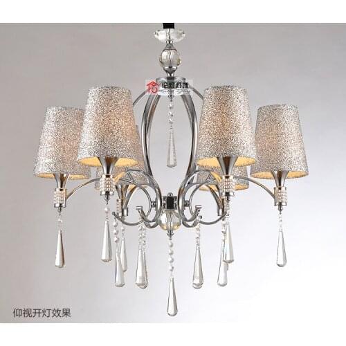 Lamps fashion brief modern crystal pendant light top crystal lamp 9020