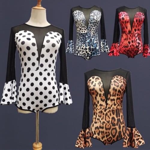 Latin Dance Top Female Modern Dance Practice Professional Jumpsuit National Standard Dance Dress High-end Body Suit Spring