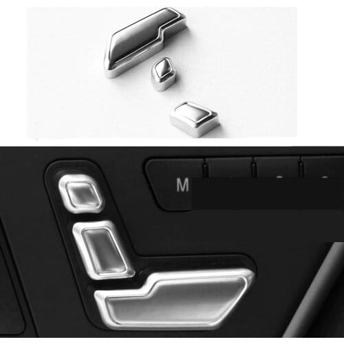 Best selling 3 pieces Car Seat Adjustment Button Decorative Lid Cover for Mercedes Benz A/B/C/E/GLK/ML/GLA class
